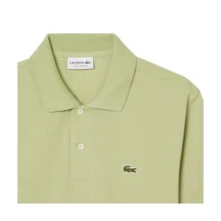 Outlet Lacoste Short Sleeved Ribbed Coll - Birch