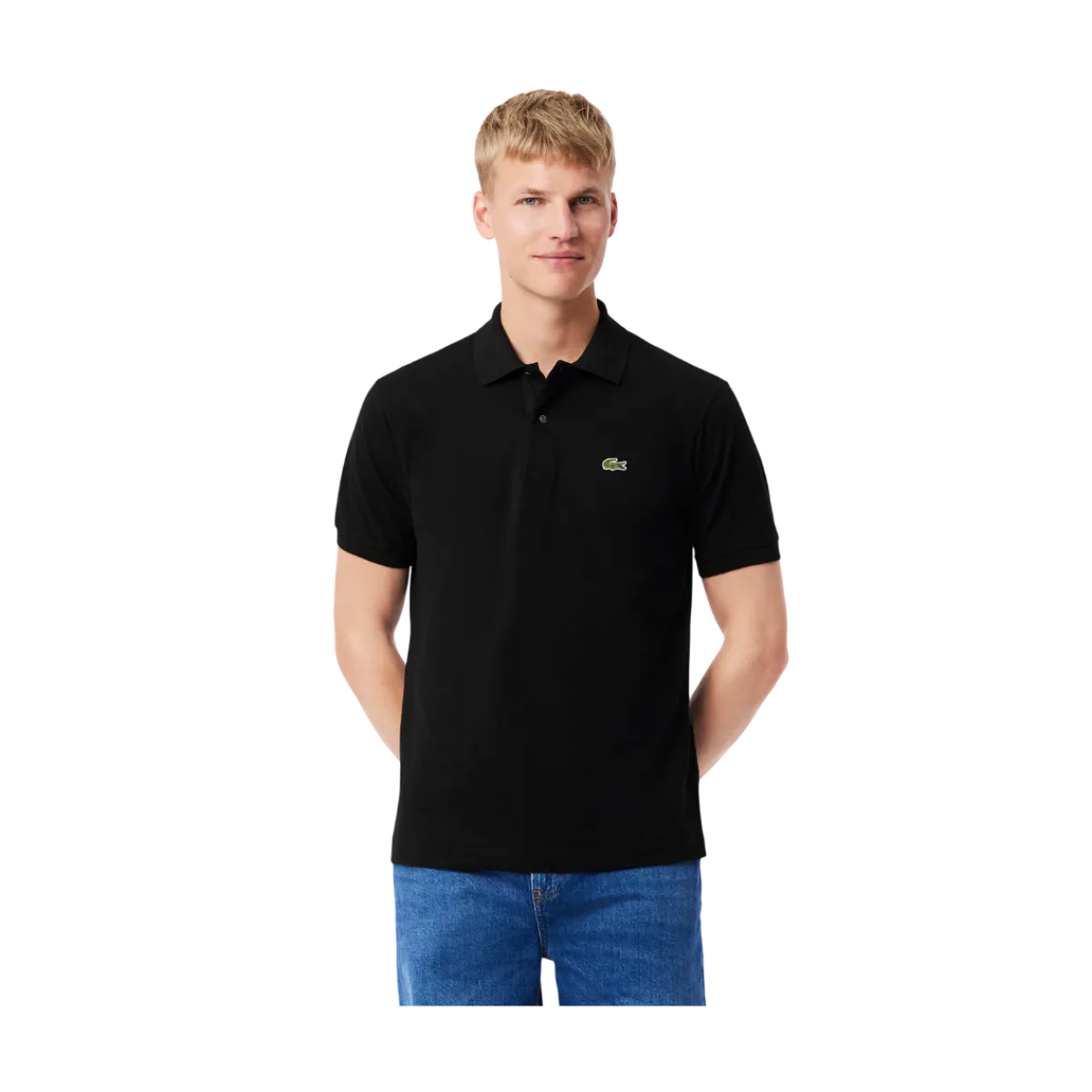 Sale Lacoste Short Seeved Ribbed Co - Back
