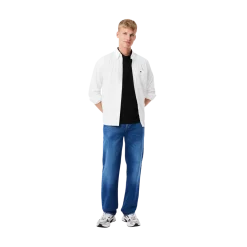 Sale Lacoste Short Seeved Ribbed Co - Back