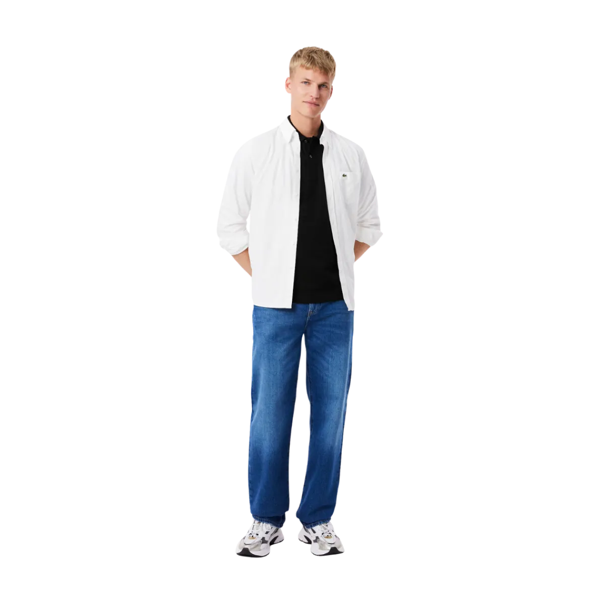 Sale Lacoste Short Seeved Ribbed Co - Back