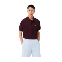 Hot Lacoste Short Seeved Ribbed Co - Chestnut brown