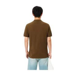 Hot Lacoste hort eeved Ribbed Co - Coffee brown