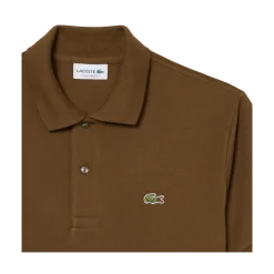 Hot Lacoste hort eeved Ribbed Co - Coffee brown