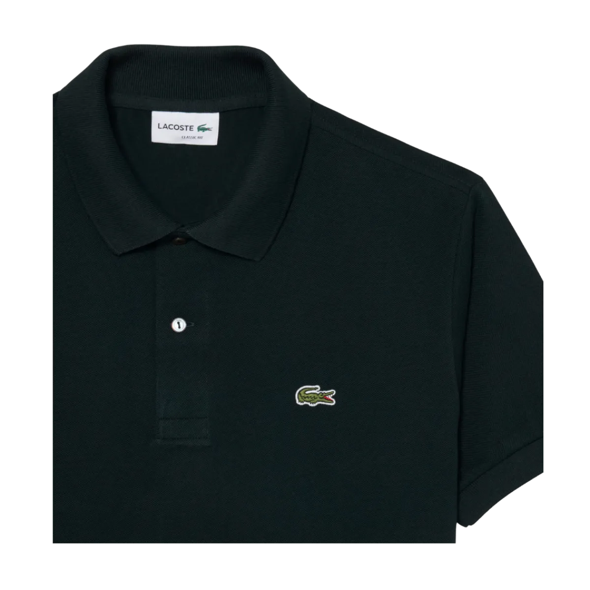 Best Lacoste Short Seeved Ribbed Co - Dark green