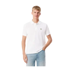 Outlet Lacoste Short Seeved Ribbed Co - White