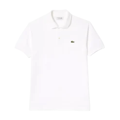 Outlet Lacoste Short Seeved Ribbed Co - White