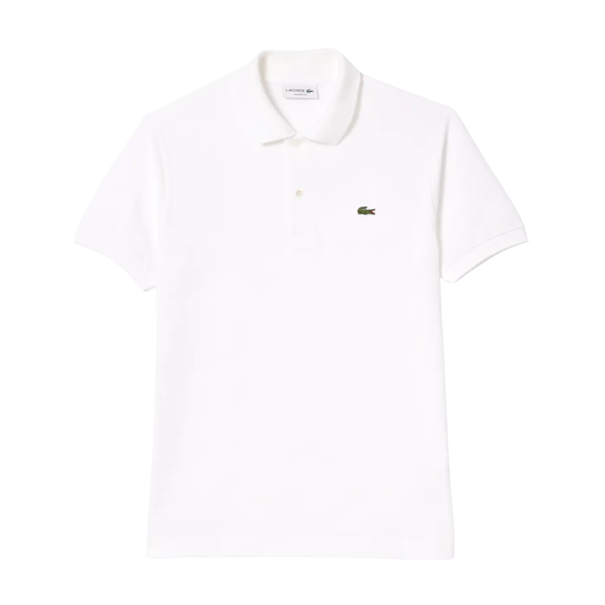 Outlet Lacoste Short Seeved Ribbed Co - White