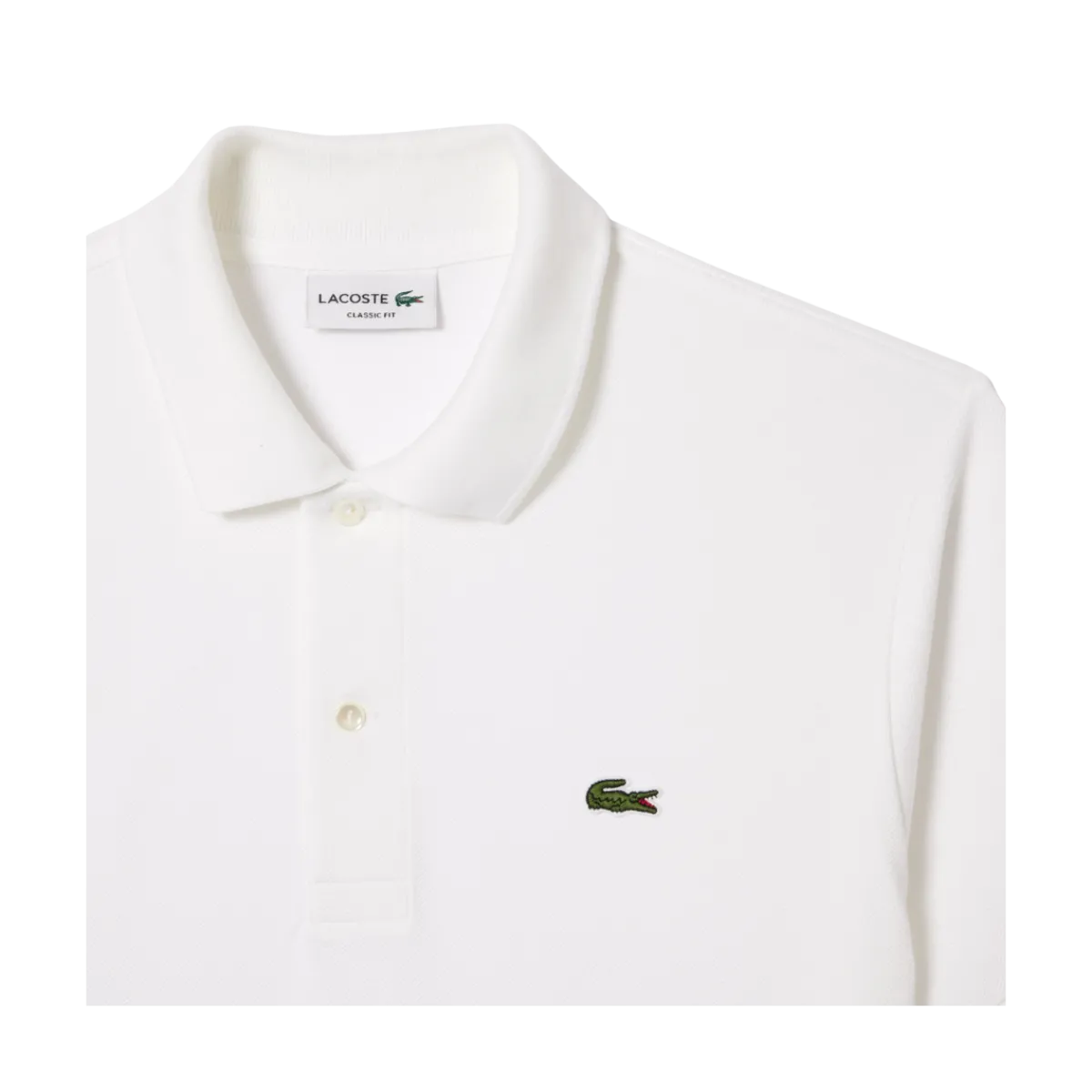 Outlet Lacoste Short Seeved Ribbed Co - White