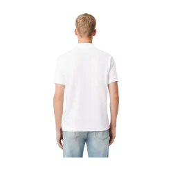 Outlet Lacoste Short Seeved Ribbed Co - White