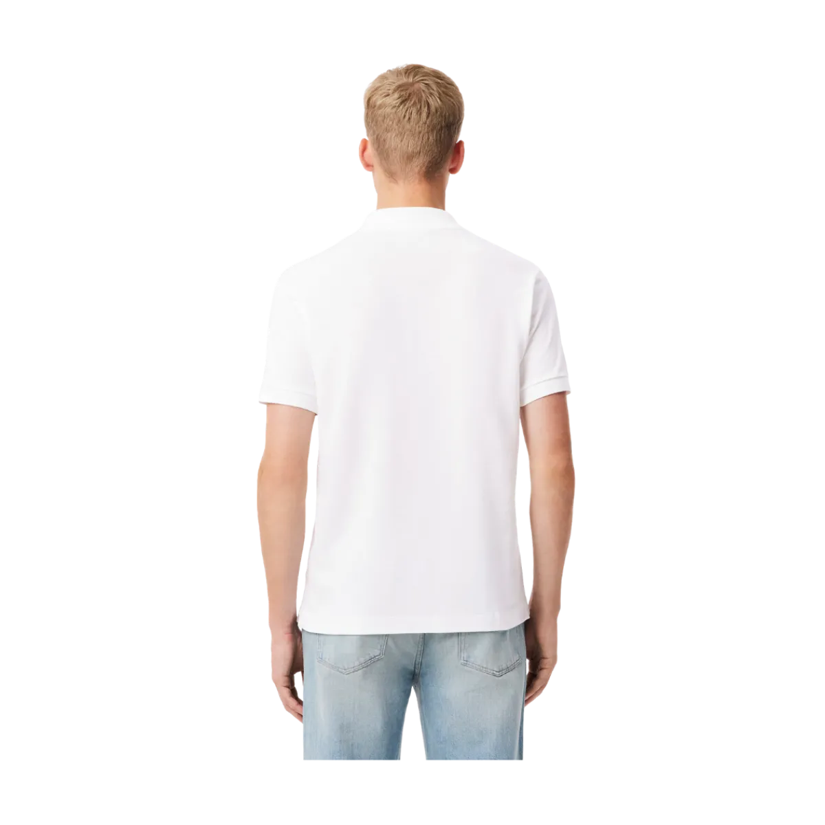 Outlet Lacoste Short Seeved Ribbed Co - White
