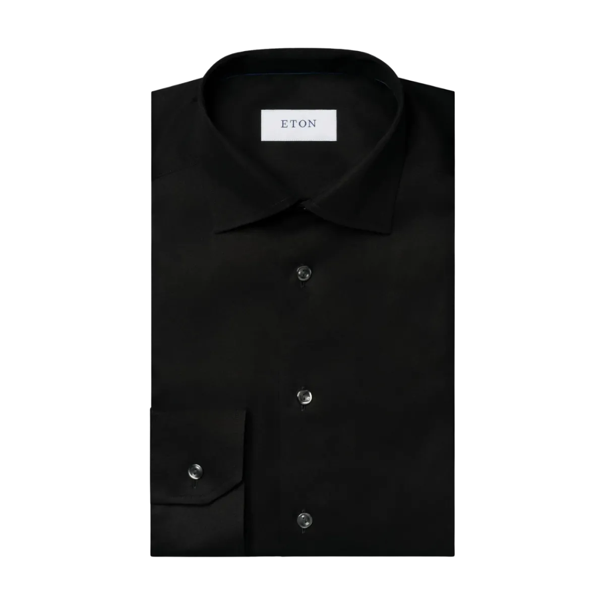 New Eton Signature Twill Shirt Cut Away Contemporary - Black
