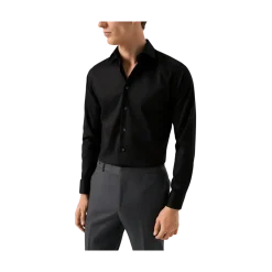 New Eton Signature Twill Shirt Cut Away Contemporary - Black