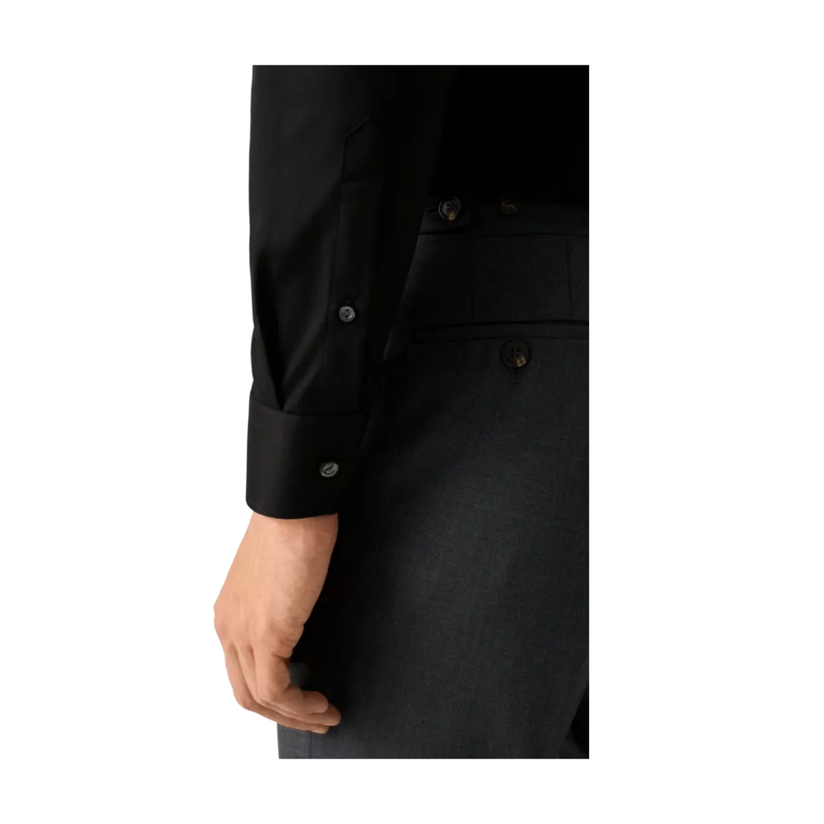 New Eton Signature Twill Shirt Cut Away Contemporary - Black
