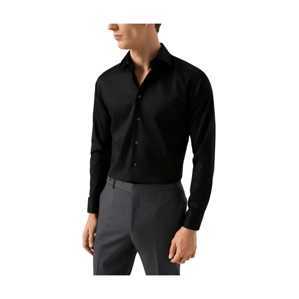 Eton Signature Twill Shirt Cut Away Slim - Black