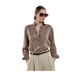 Hot Stenströms Siri shirt - Light Brown