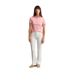 New Gant Slim Flare Monogram Jeans - Eggshell