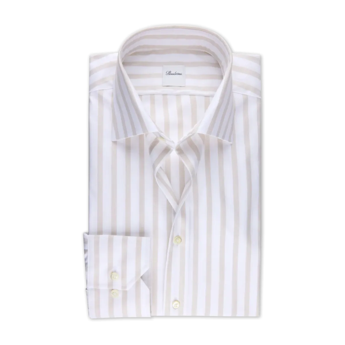 New Stenströms Slimline C77 RM Cuff - Light beige stripe