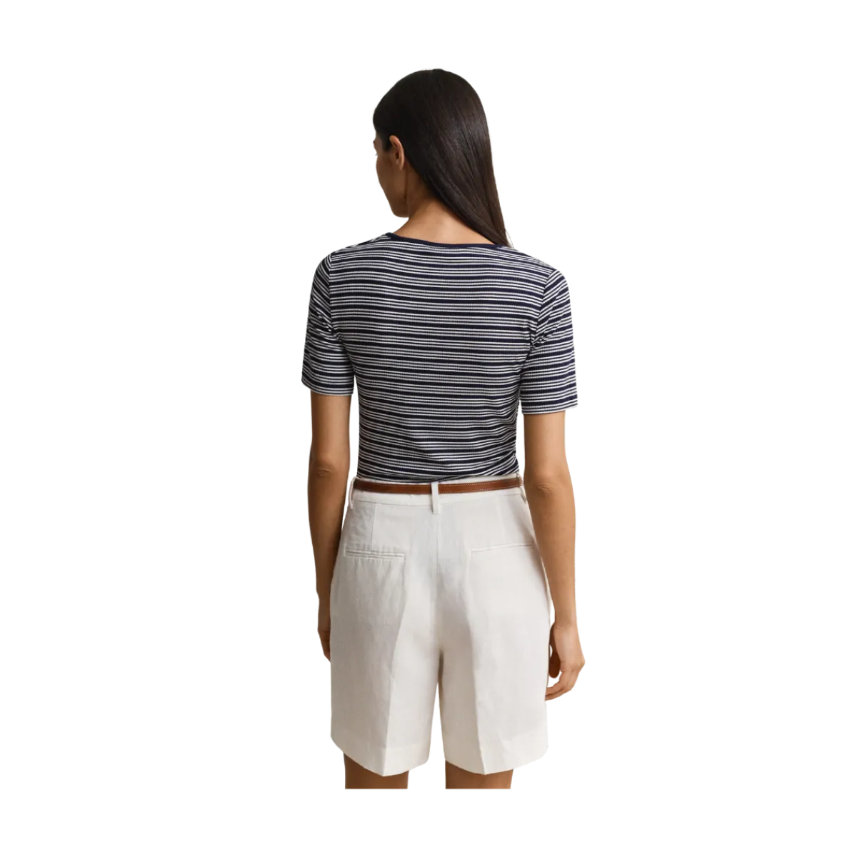 Online Gant Slim Ribbed SS Henley Top - Evening Blue