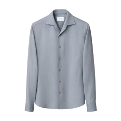 Online Eton Solid Flannel Shirt - Light Blue