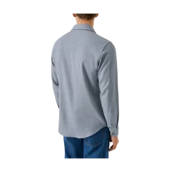 Online Eton Solid Flannel Shirt - Light Blue