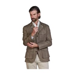 Outlet Hansen & Jacob orrento Linen Blend Jacket - Rutic Brown