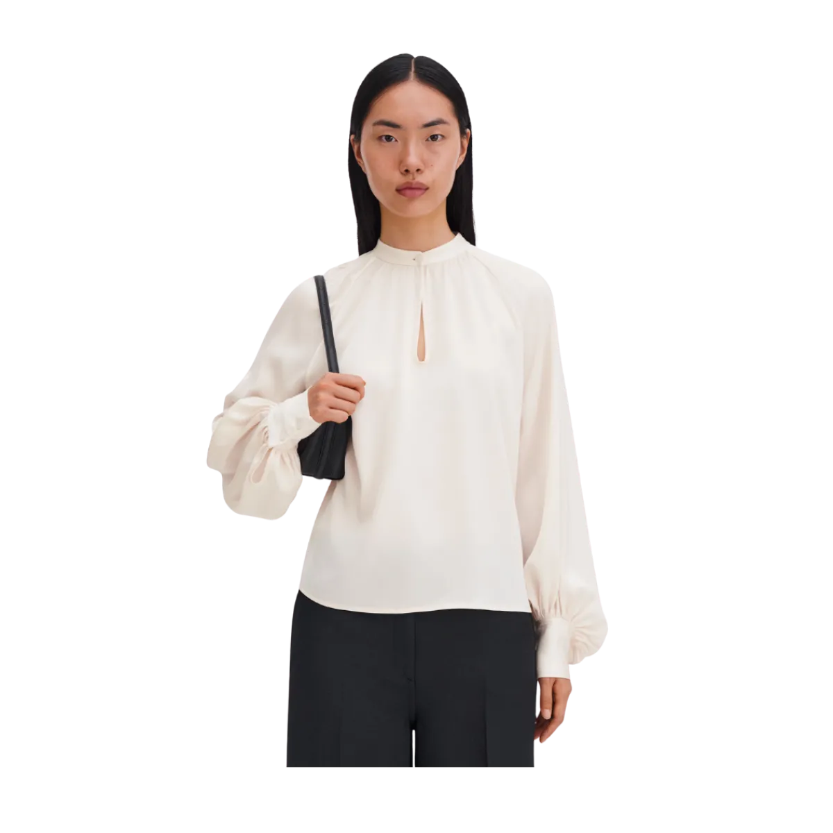 Outlet Filippa K Stand Collar Blouse - Cream