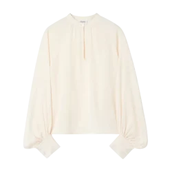 Outlet Filippa K Stand Collar Blouse - Cream