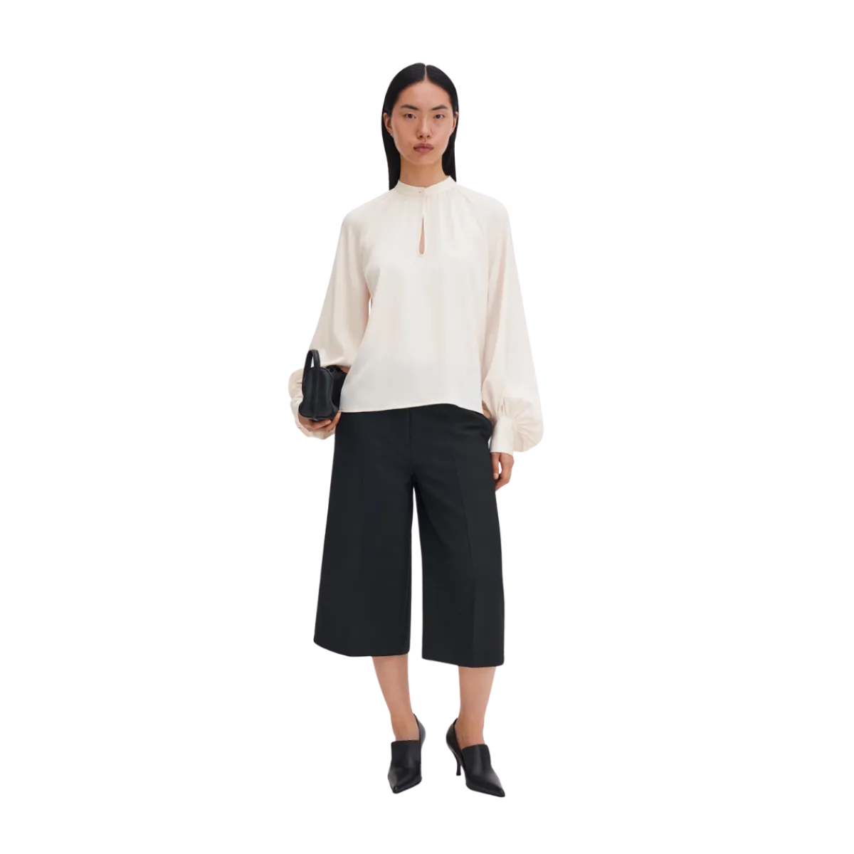 Outlet Filippa K Stand Collar Blouse - Cream
