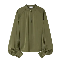Sale Filippa K Stand Collar Blouse - Laurel Green