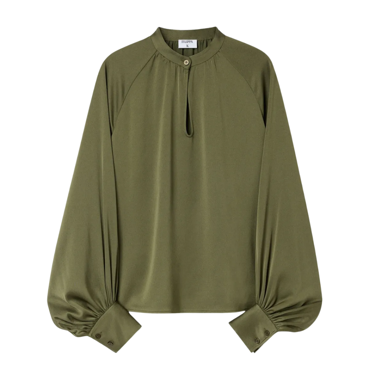 Sale Filippa K Stand Collar Blouse - Laurel Green