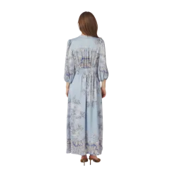New Neo Noir Stellar Artist Paisley Dress - Light Blue