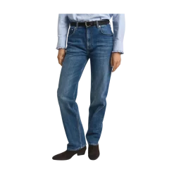 Online Gant Straight Stretch Jeans - Mid Blue Broken In