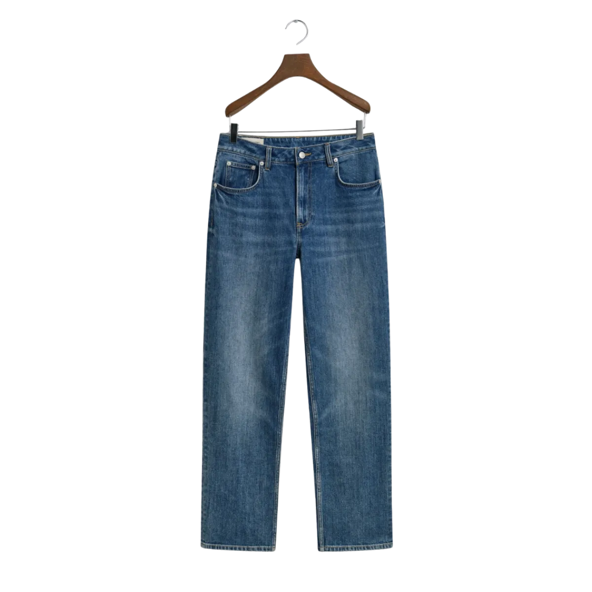 Online Gant Straight Stretch Jeans - Mid Blue Broken In