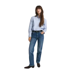 Online Gant Straight Stretch Jeans - Mid Blue Broken In