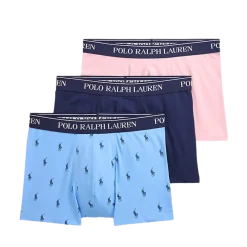 Polo Ralph Lauren Stretch Cotton Trunk 3-Pack - Bue/Pink/Navy