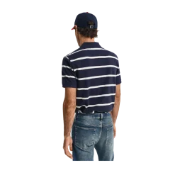 Gant triped Polo - 433 Evening Blue