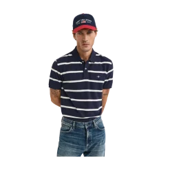 Gant triped Polo - 433 Evening Blue
