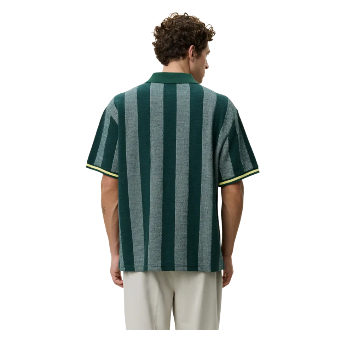 Sale Les Deux tripe Jacquard Footba Jerey - Pine Green