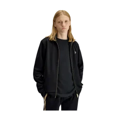 Hot Fred Perry tripe Tape Track Jacket - Black/Champagne