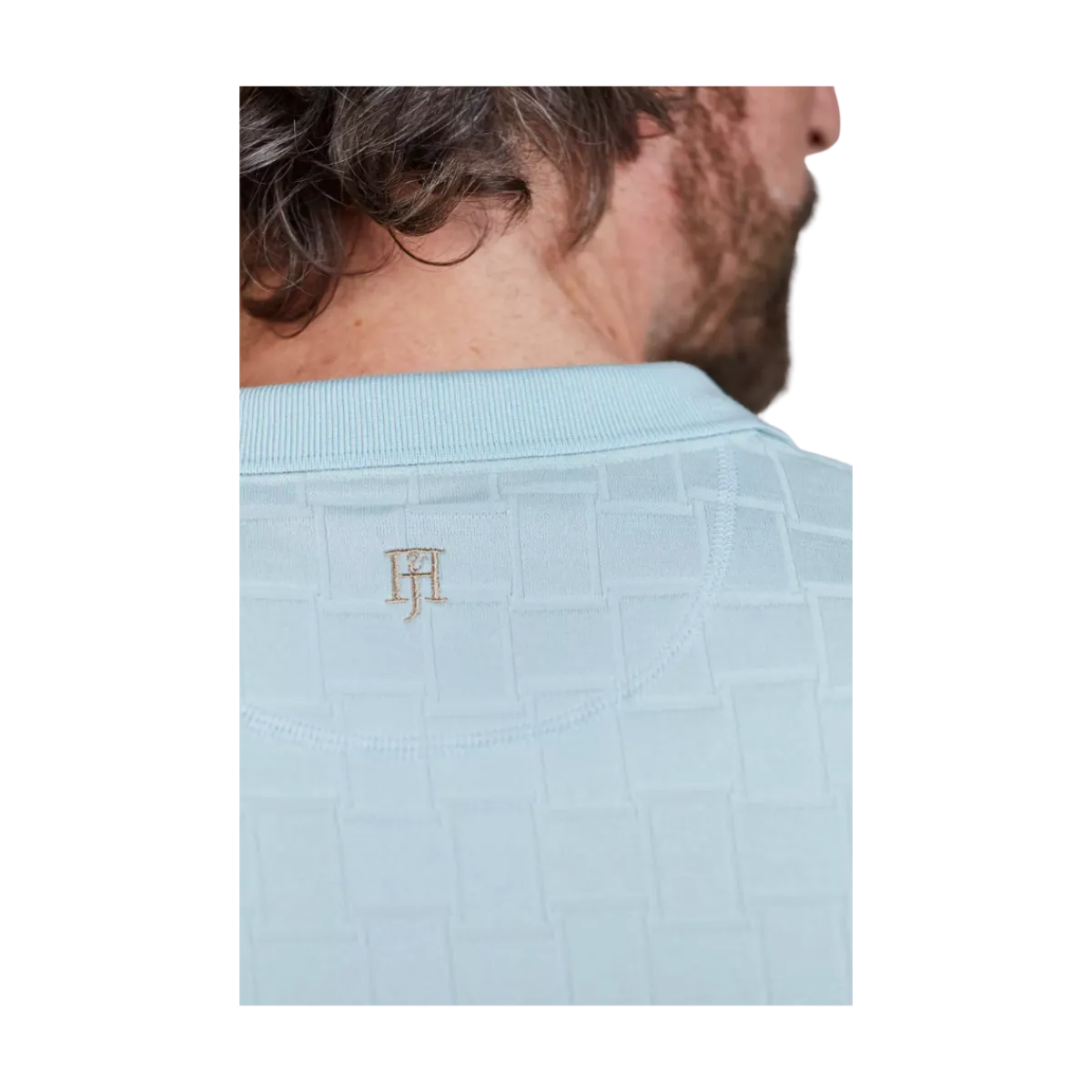 New Hansen & Jacob tructure Polo - Light blue