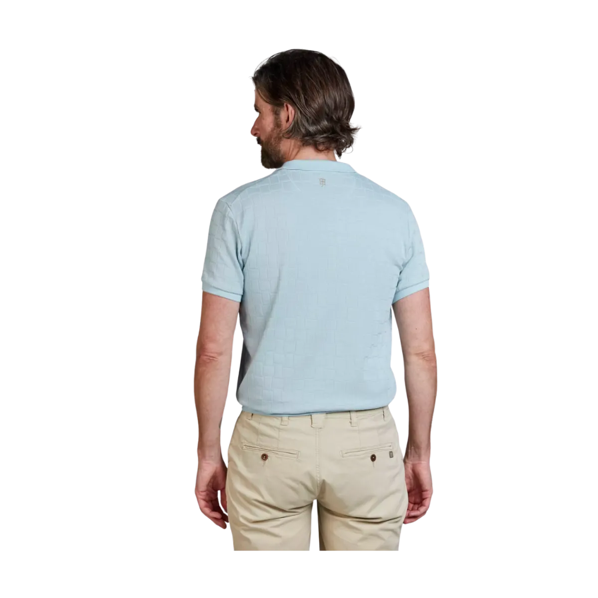 New Hansen & Jacob tructure Polo - Light blue