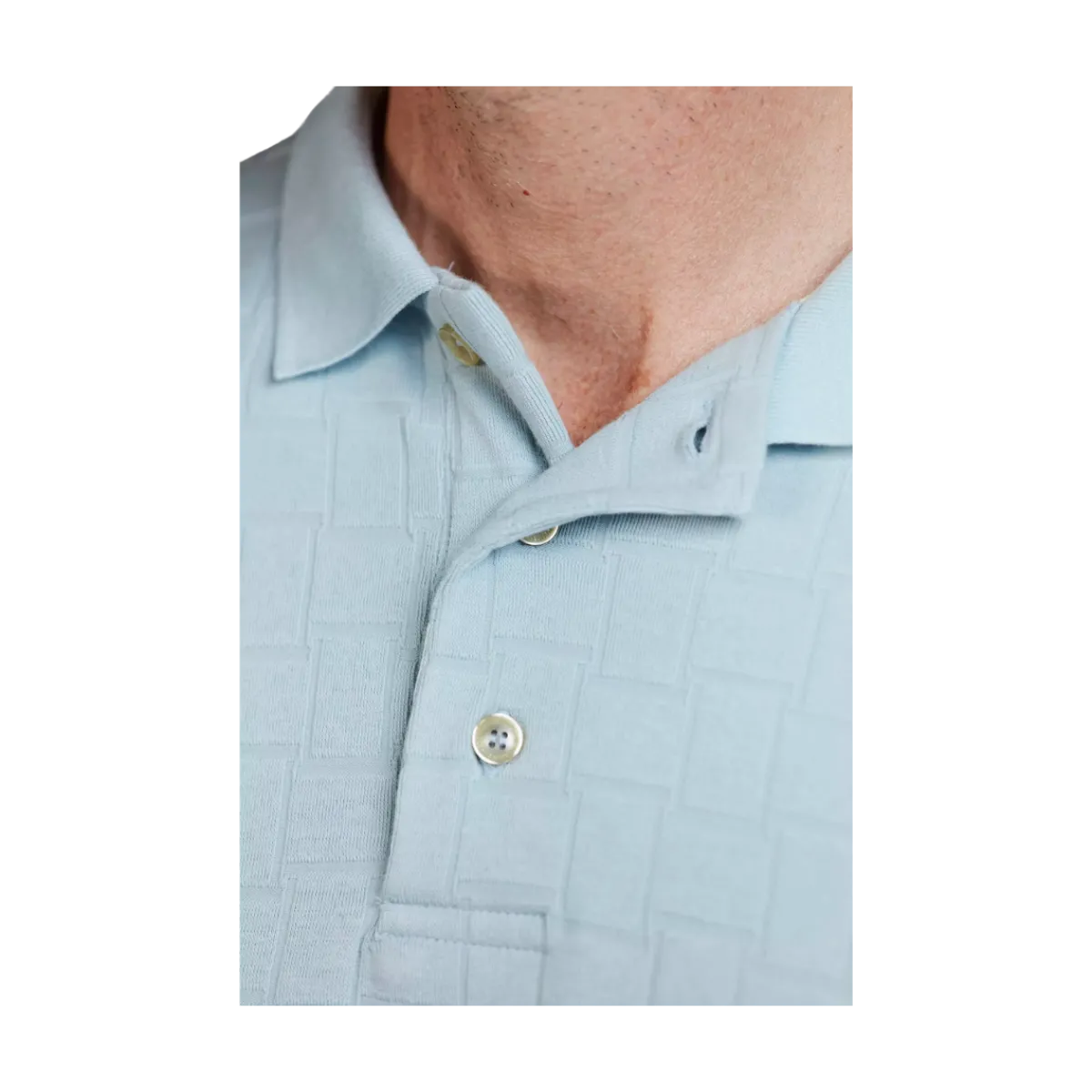 New Hansen & Jacob tructure Polo - Light blue
