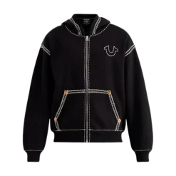 Best True Religion uper Boxy Zip Up Hoodie - Back