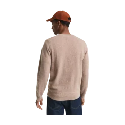 Gant Superfine Lambswool C-Neck - Dark Sand Melange