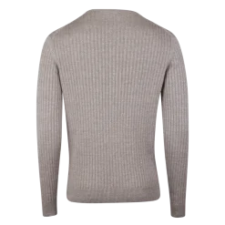 Hot Stenströms weater Knitted Ribbed Linen / erino Wool - Light Brown