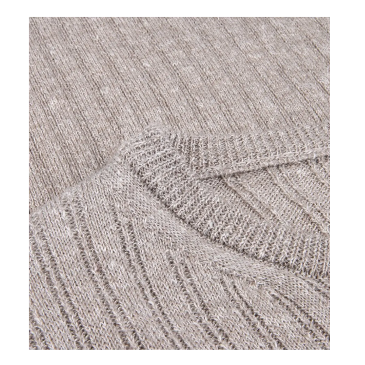 Hot Stenströms weater Knitted Ribbed Linen / erino Wool - Light Brown