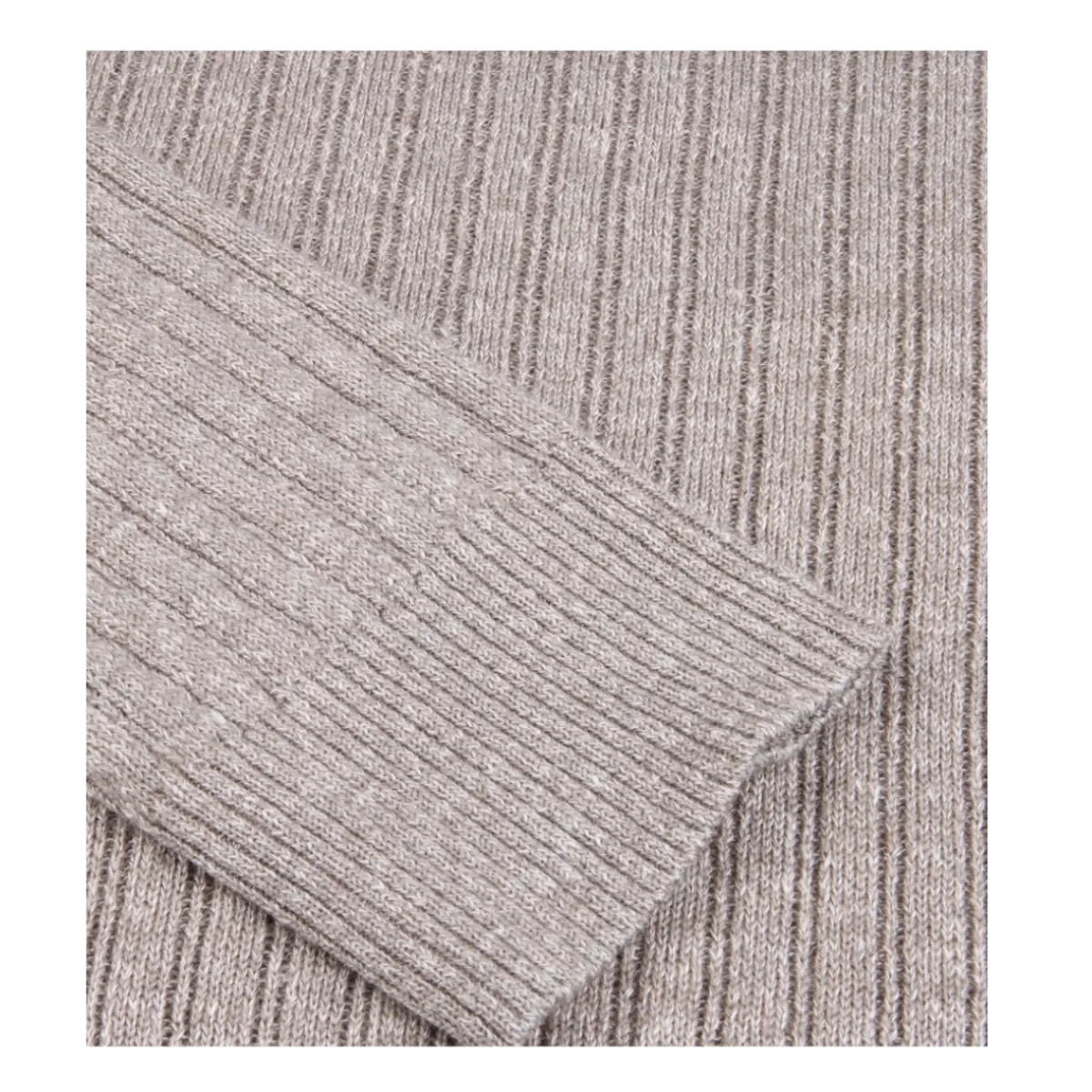 Hot Stenströms weater Knitted Ribbed Linen / erino Wool - Light Brown