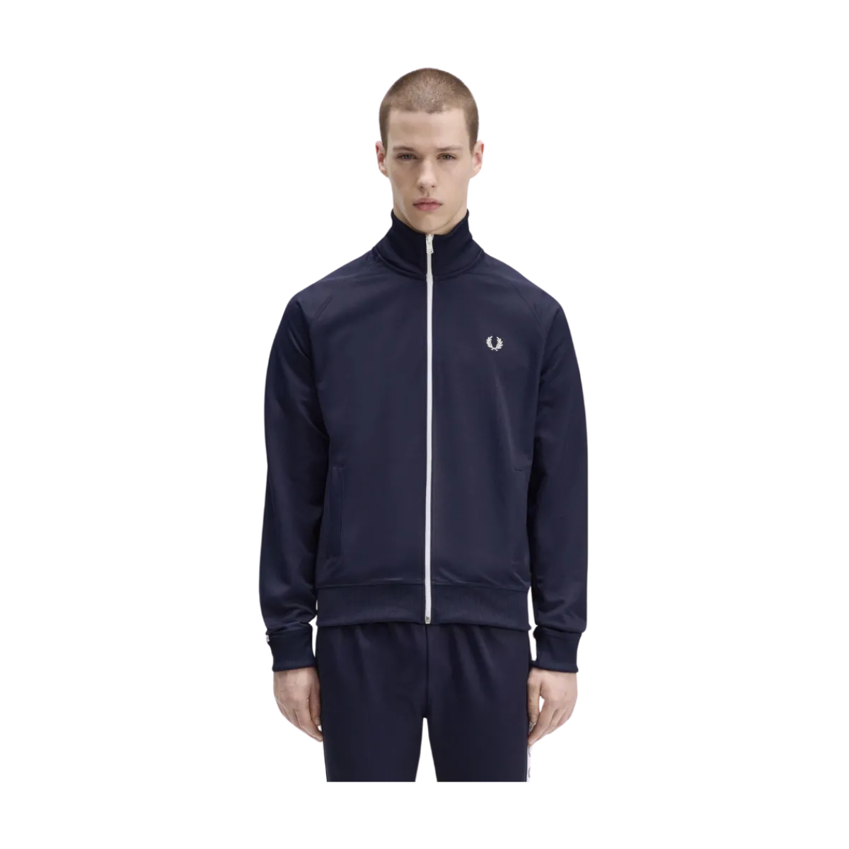 New Fred Perry Taped Track Jacket - Bue