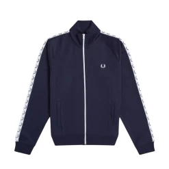 New Fred Perry Taped Track Jacket - Bue