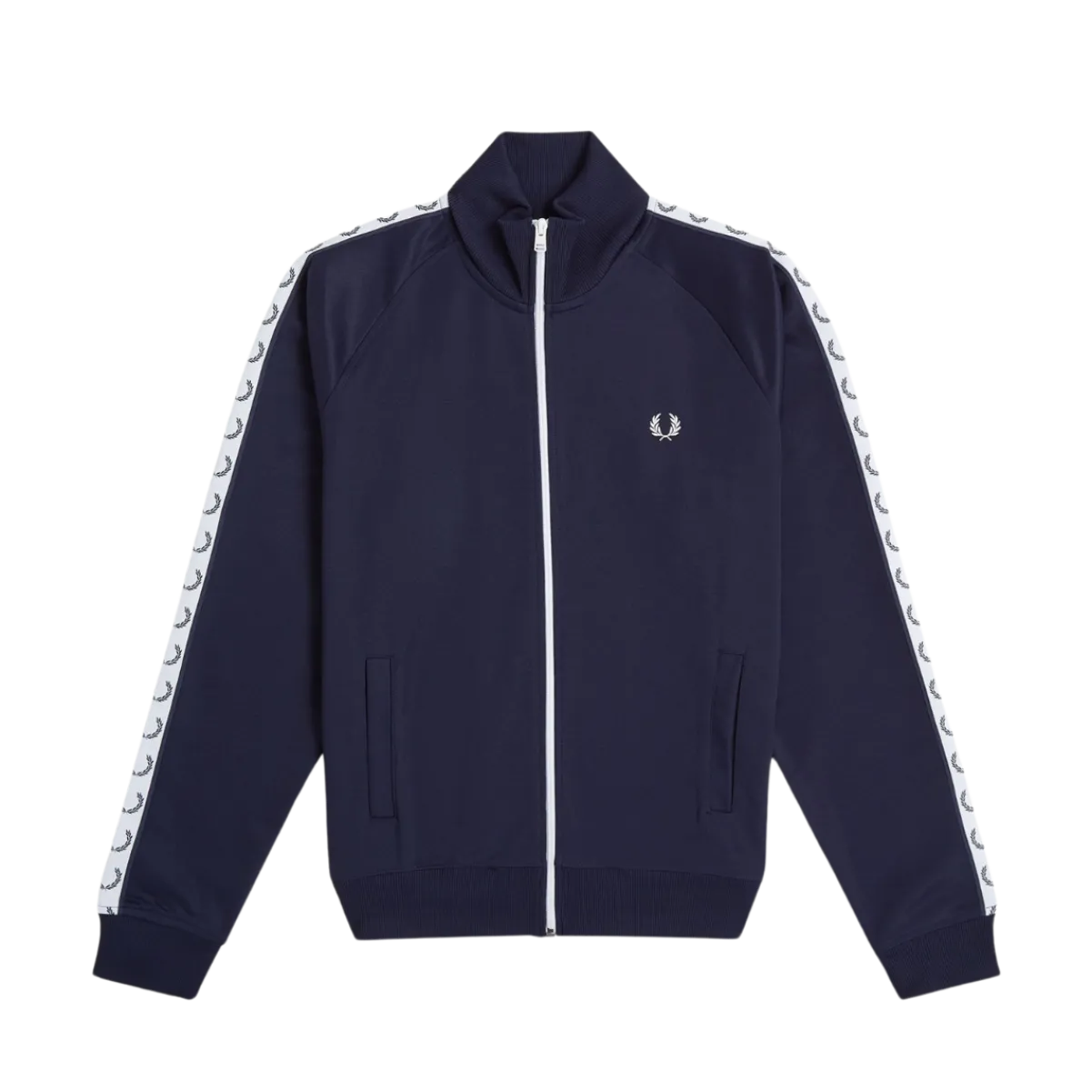 New Fred Perry Taped Track Jacket - Bue